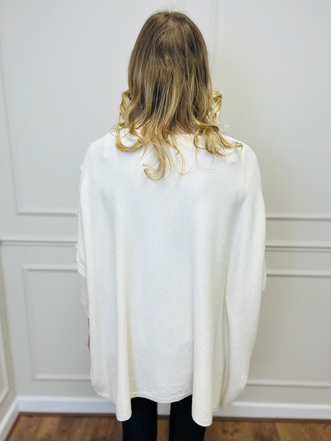 "BETTY" Button Jumper-Cream