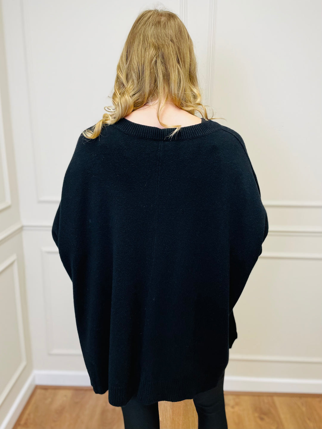 "LYDIA" Cable Knit Jumper-Black