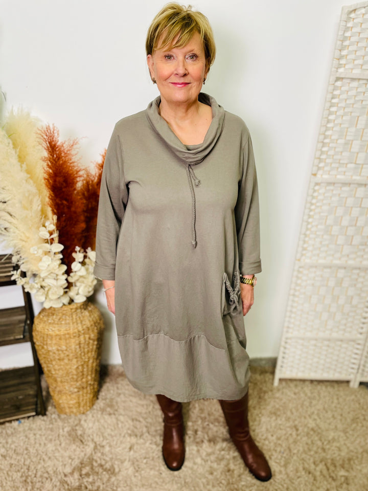 "HELEN" Cowl Neck Tunic/Dress