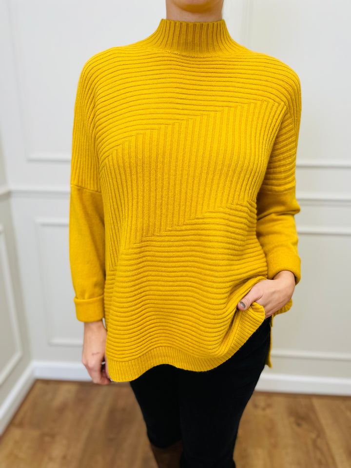 "LULU" Knitted Jumper-Mustard