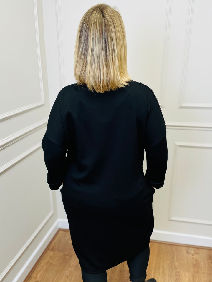 "LUISA" Sparkle Tunic-Black