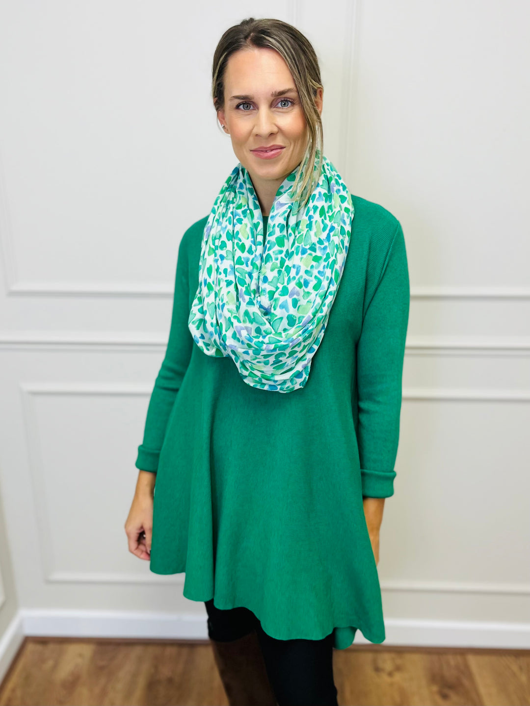 "HARRIET" Basic Soft Jumper-Green