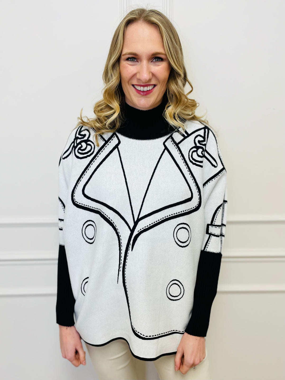 "JOY" Reversible Jumper-Black & White