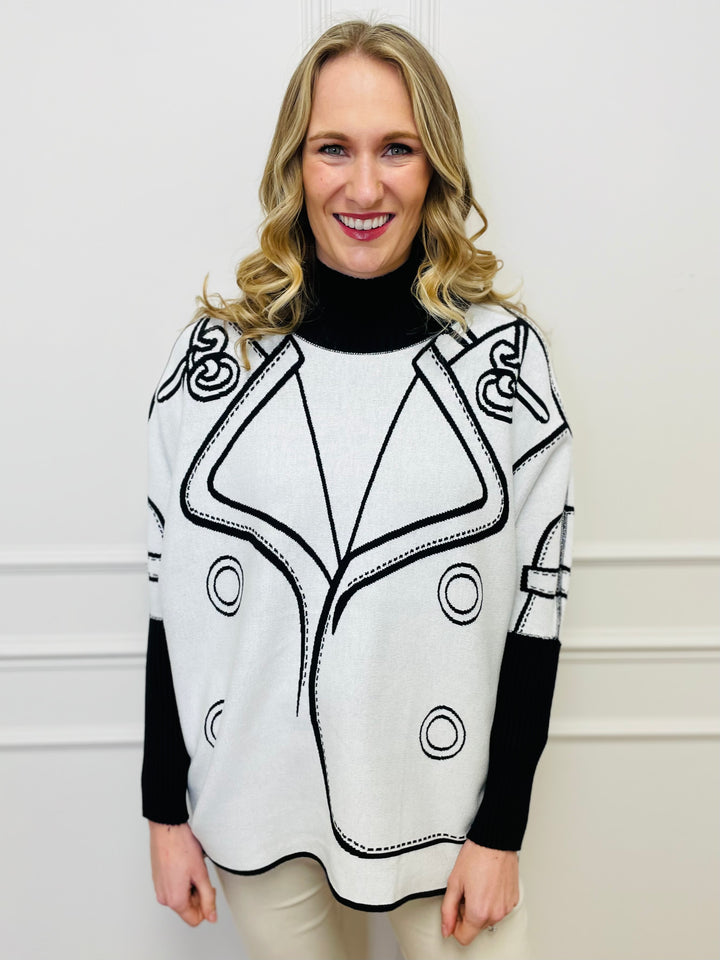 "JOY" Reversible Jumper-Black & White