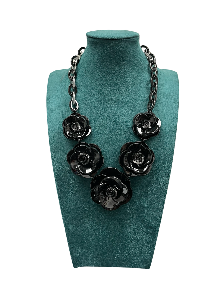 Black Short Statement Necklace