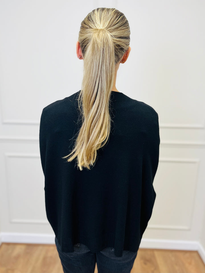 "MILA" Soft Knit Cardigan-Black