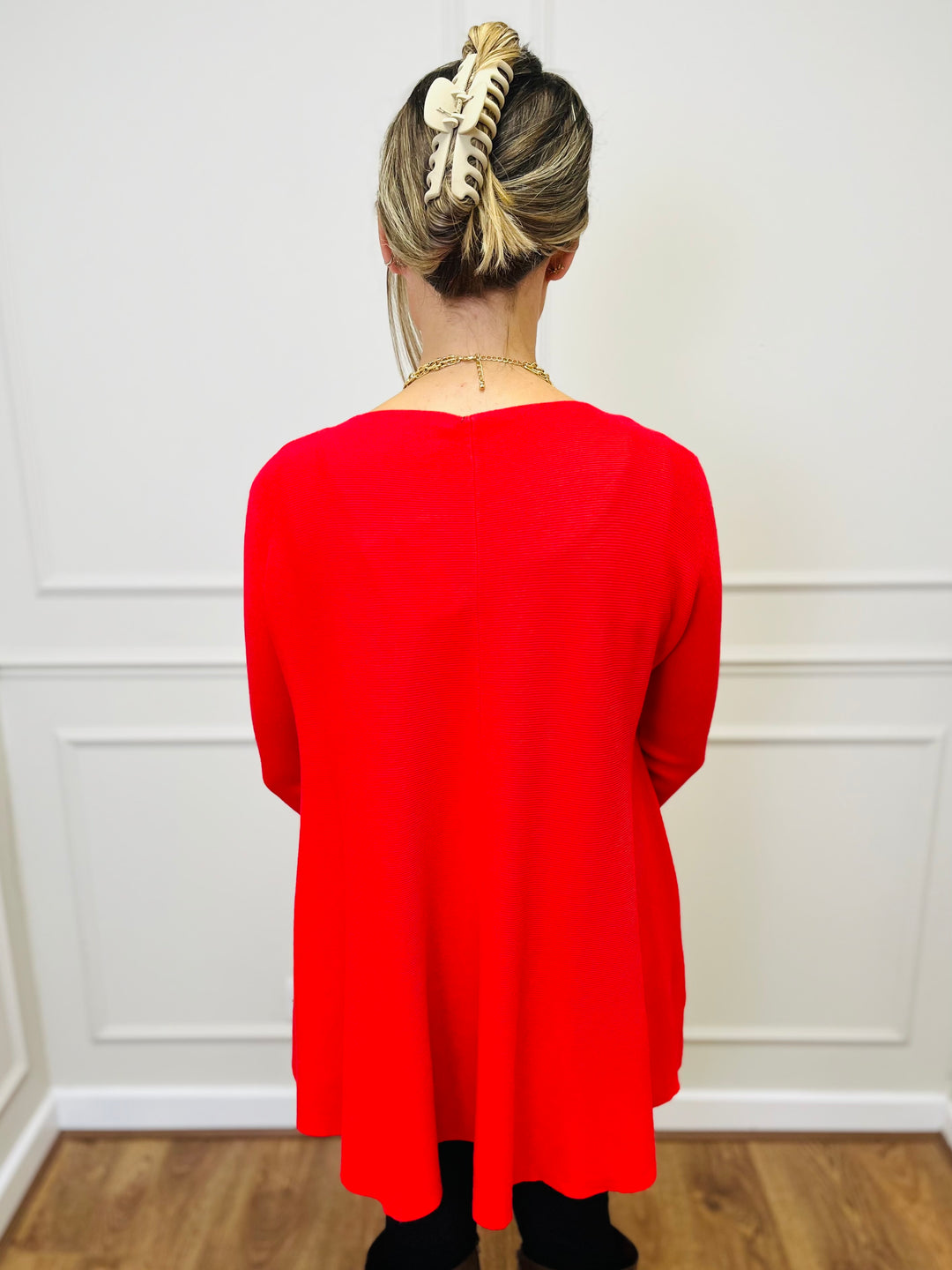 "HARRIET" Basic Soft Jumper-Red