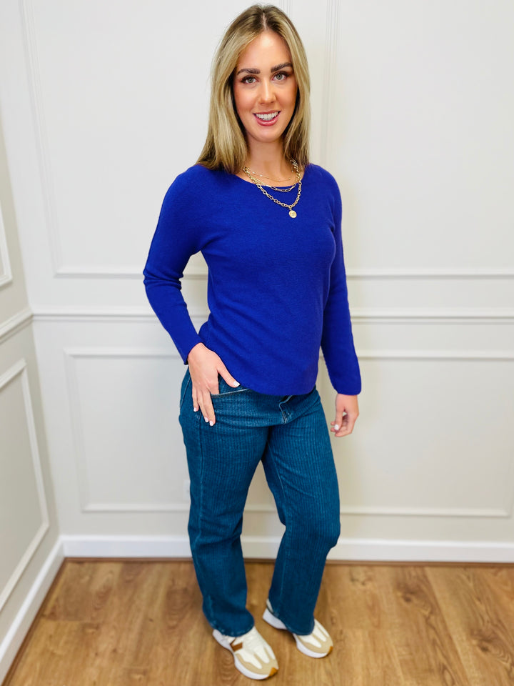 "MAGNOLIA" Fine Knit Jumper-Purple