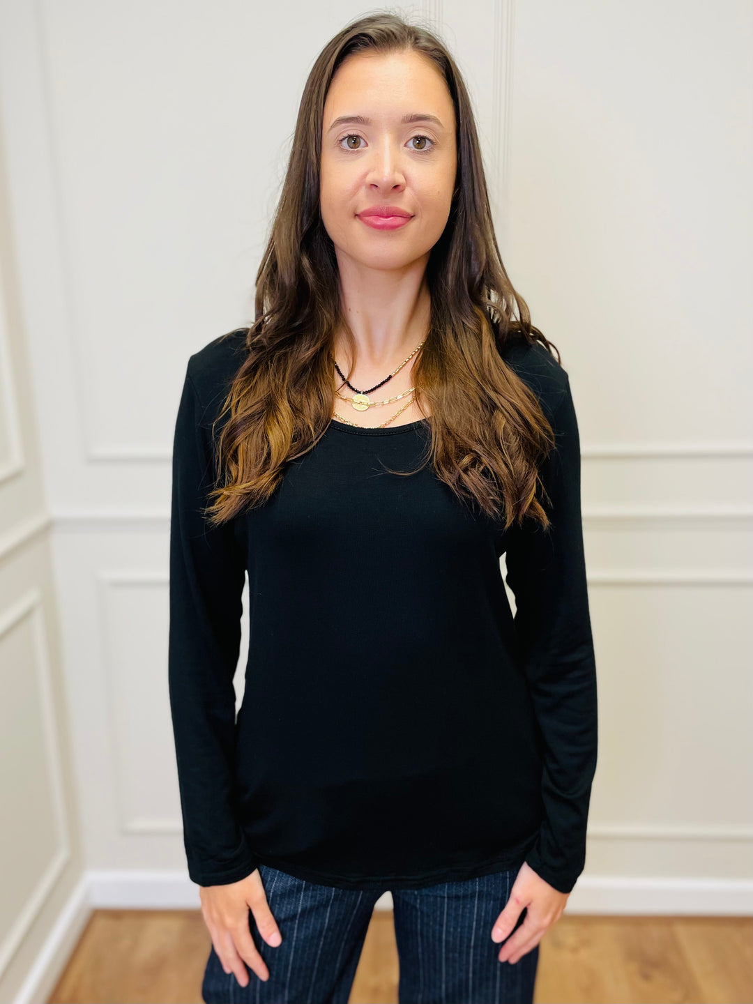 The Essential Long Sleeve "Magic" Vest-Black