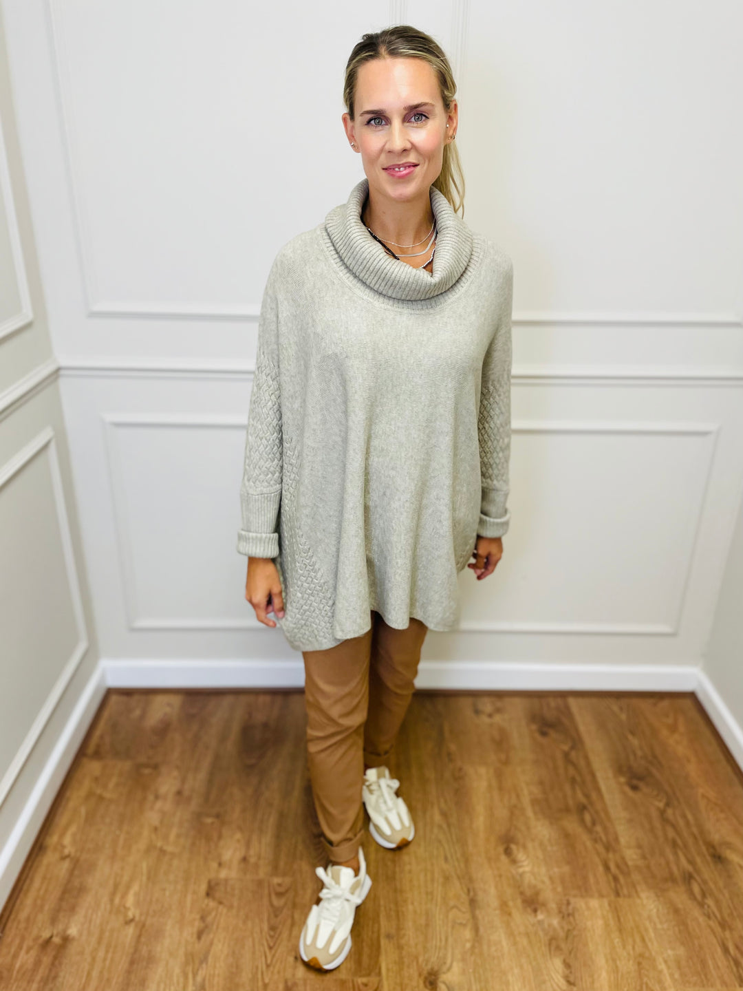 "SABRINA" Oversized Jumper-Mocha