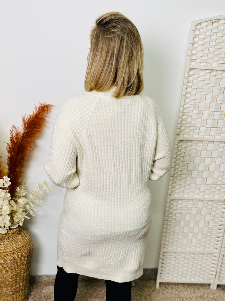 "MONICA” Knitted Cardigan-Cream