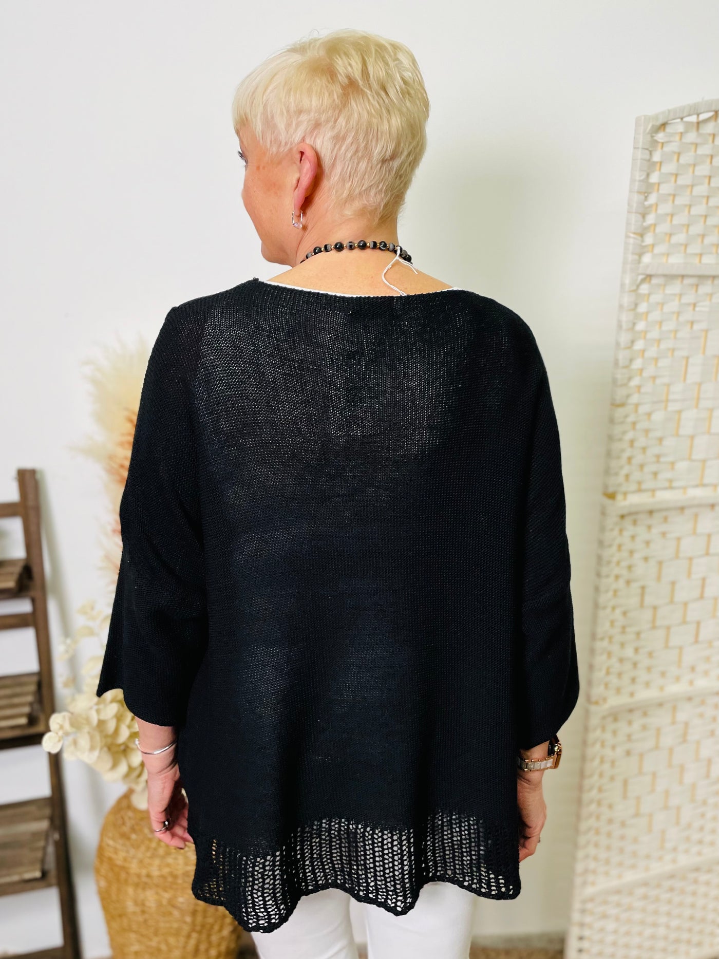 "AMANDA" Crochet Cover Up-Black