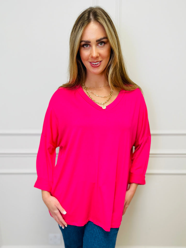 "BARBARA" Basic Top-Pink