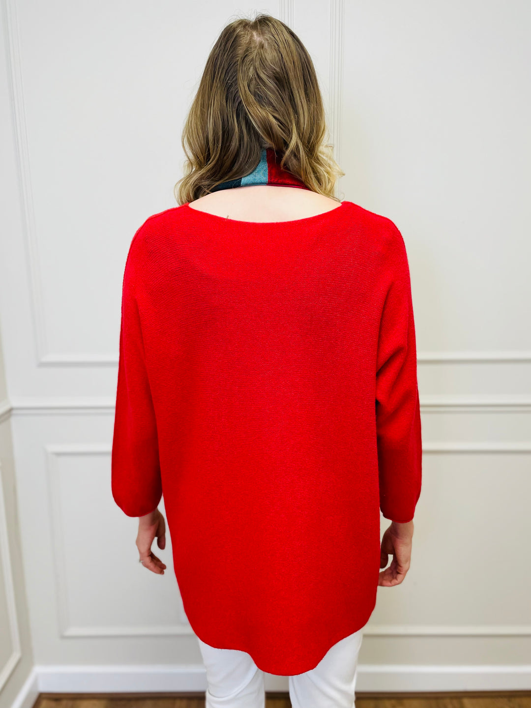 "GINNY" Basic Soft Jumper-Red