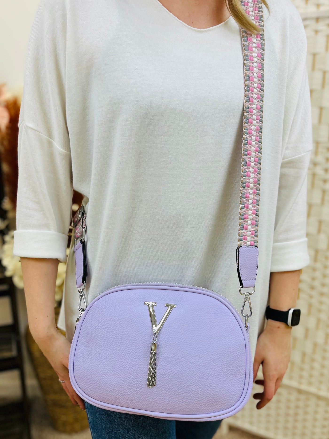 "TINA" Crossbody Handbag-Lilac