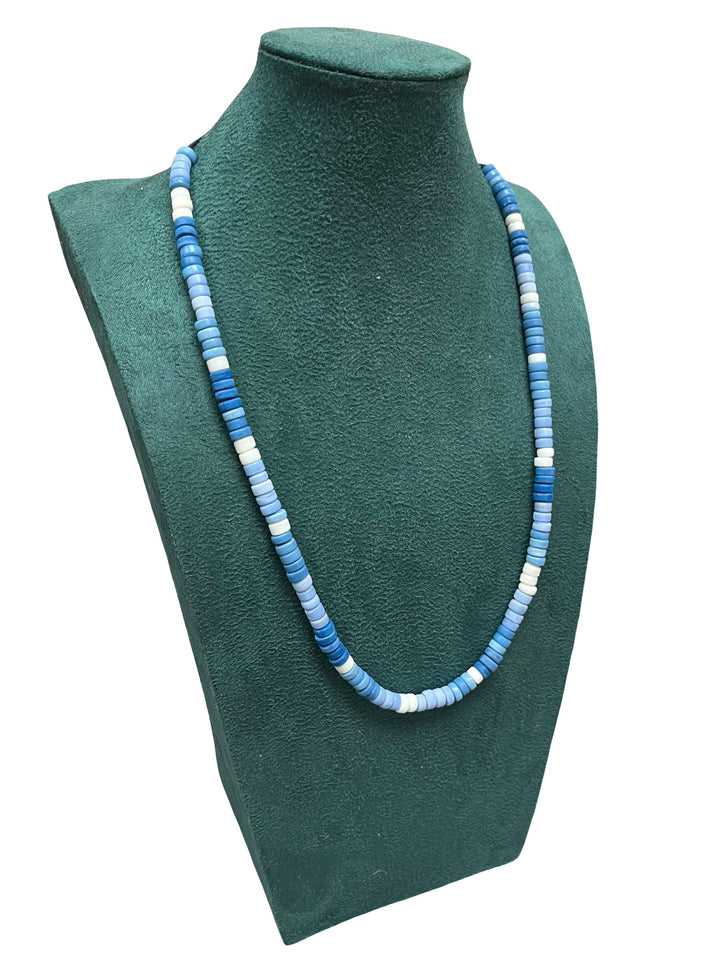 Short Statement Necklace-Blue