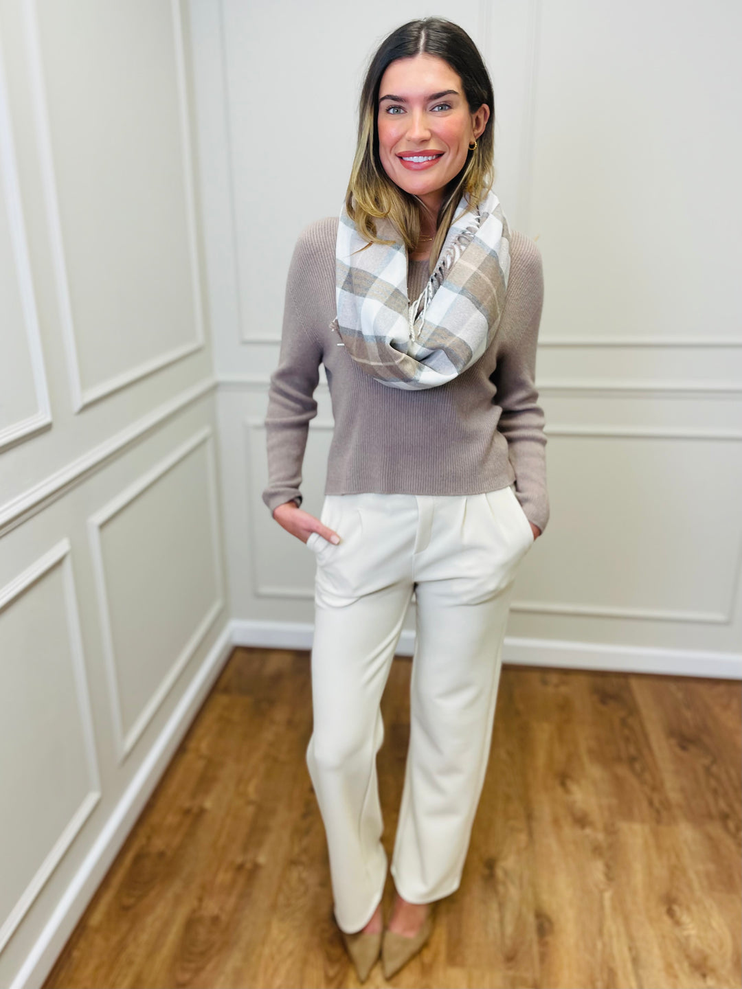 "GEMMA" LUXURY Fine Knit Jumper-Mocha