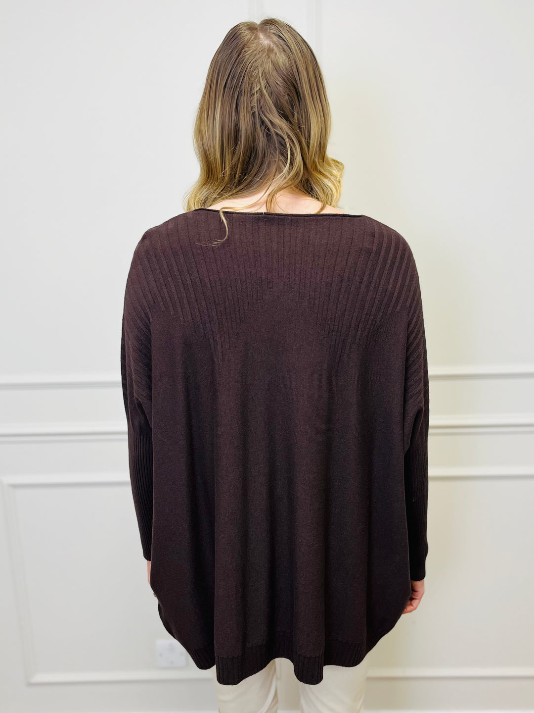 "JESSIE" Basic Soft Jumper-Brown