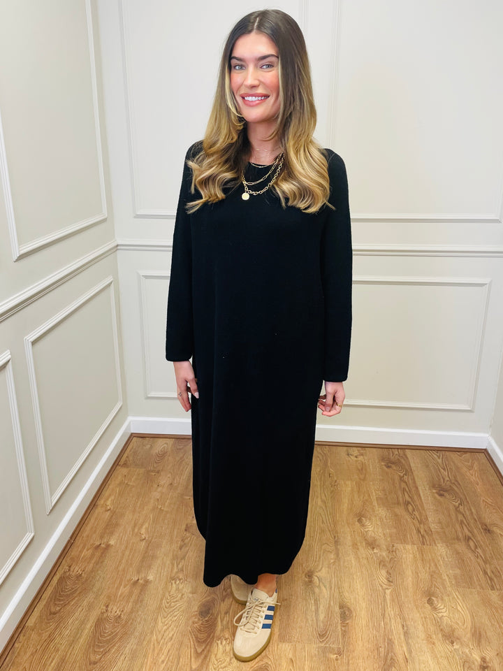 "SANDY" Luxury Jumper Dress-Black