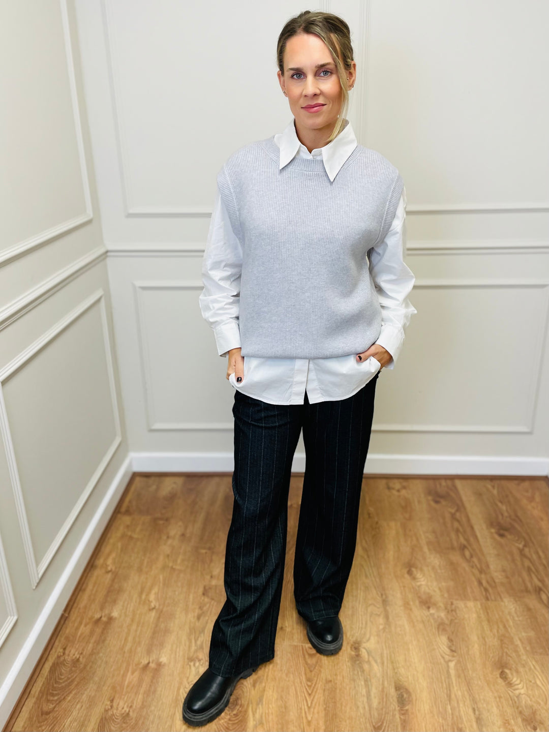 "LILI" Tank Top-Silver