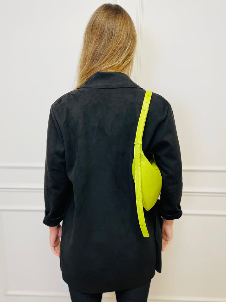 "CROSBY" Mid Length Jacket-Black