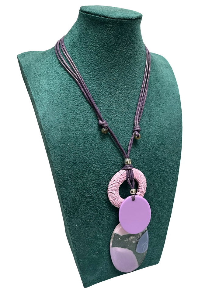 Short Statement Necklace-Lilac