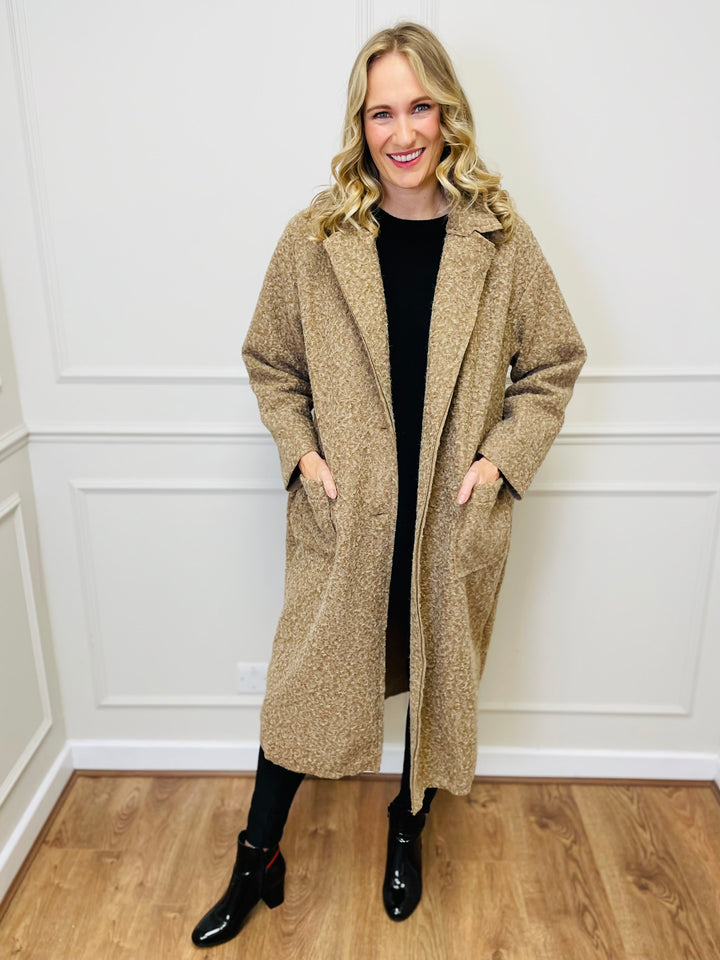 "JOSEPHINE" Longline Coat-Camel