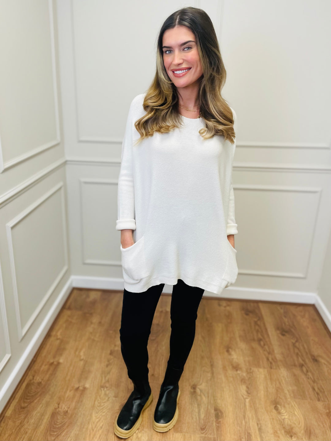 "STELLA" LUXURY Fine Knit Jumper-Cream