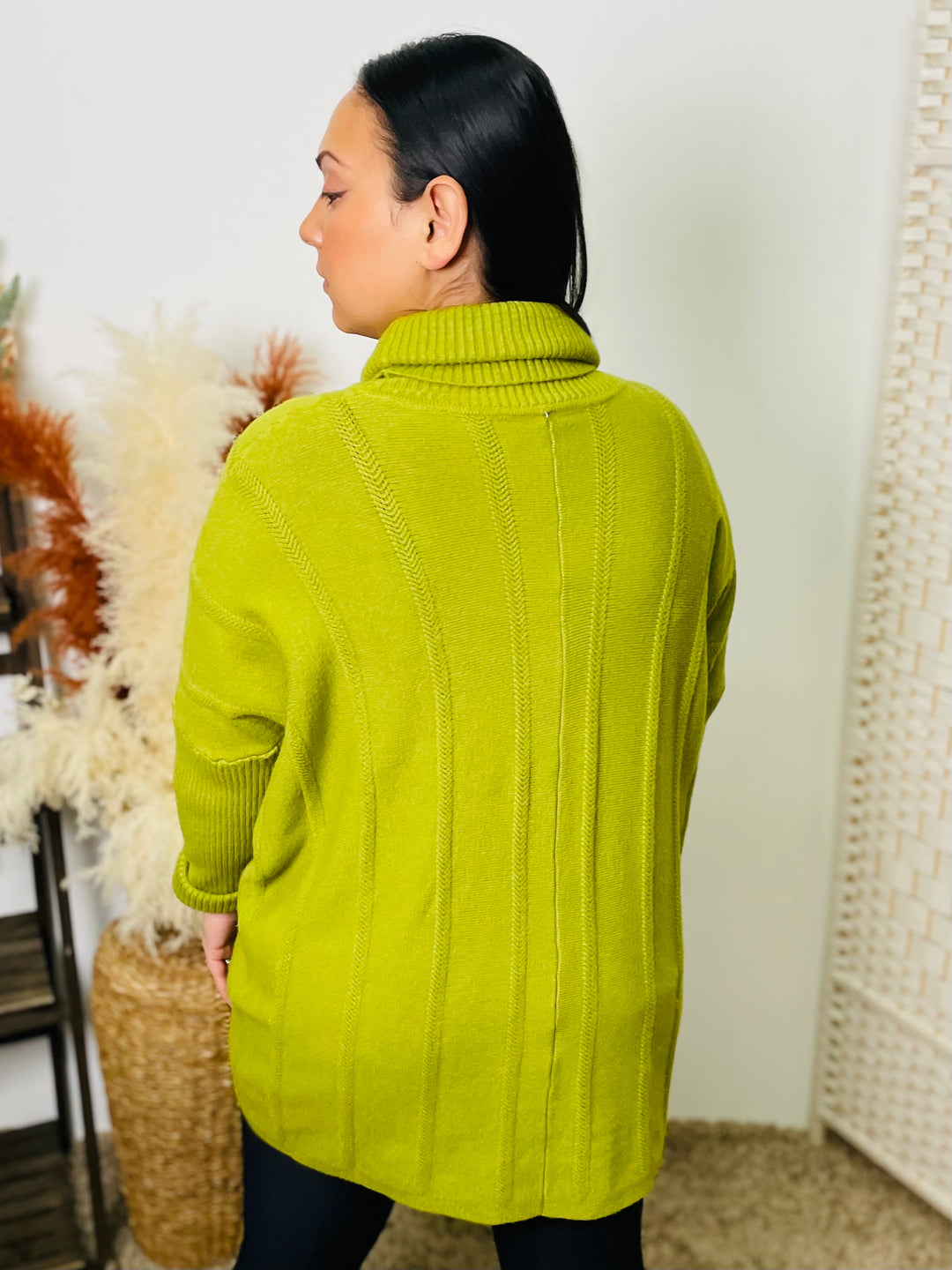 "ARIZONA" Knitted Jumper-Lime Green