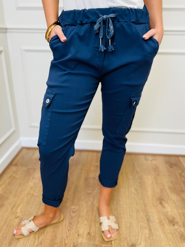 "CARMELA" Cargo MAGIC Trouser-Navy