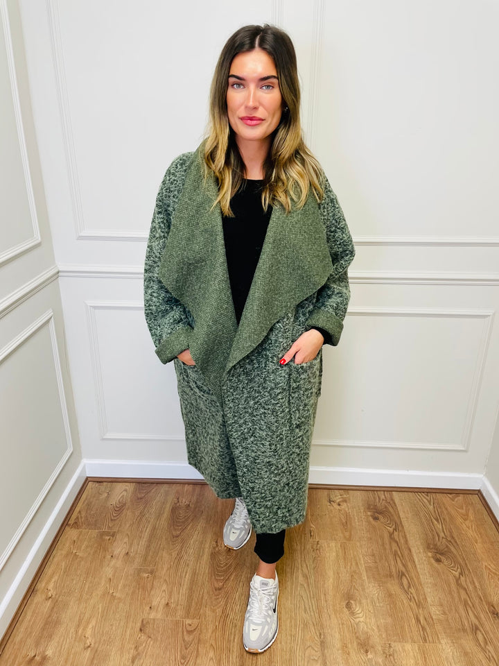 "BAILEY" Waterfall Coat-Green