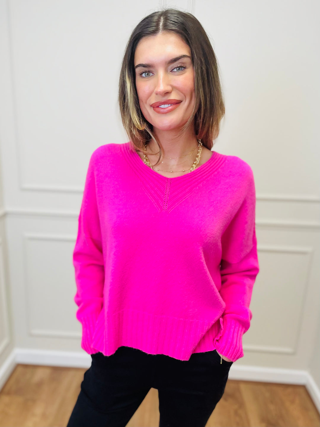 "KIKO" LUXURY Fine Knit Jumper-Pink