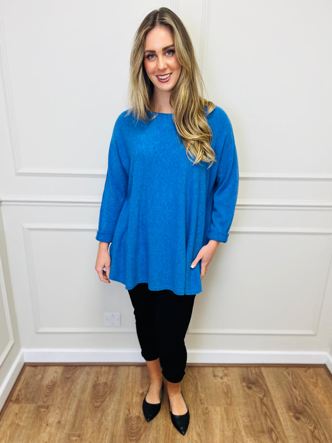 "GEORGIA" Basic Soft Jumper-Denim