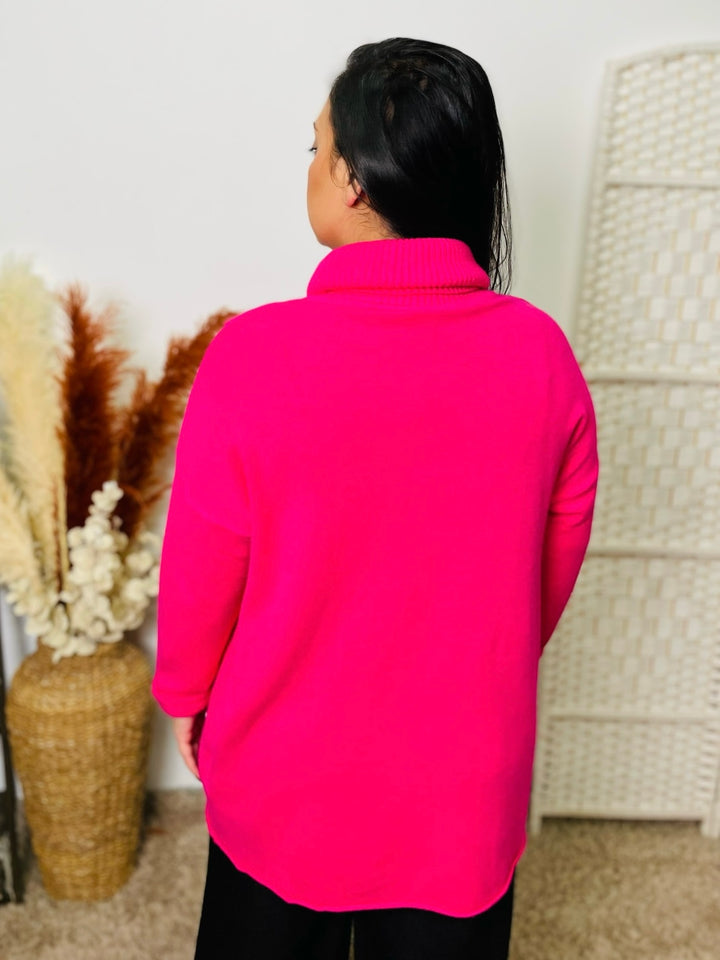 "MAXINE" Overlap Jumper-Pink