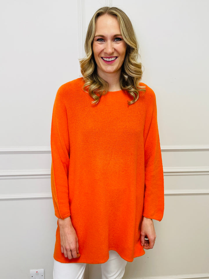 "GINNY" Basic Soft Jumper-Orange
