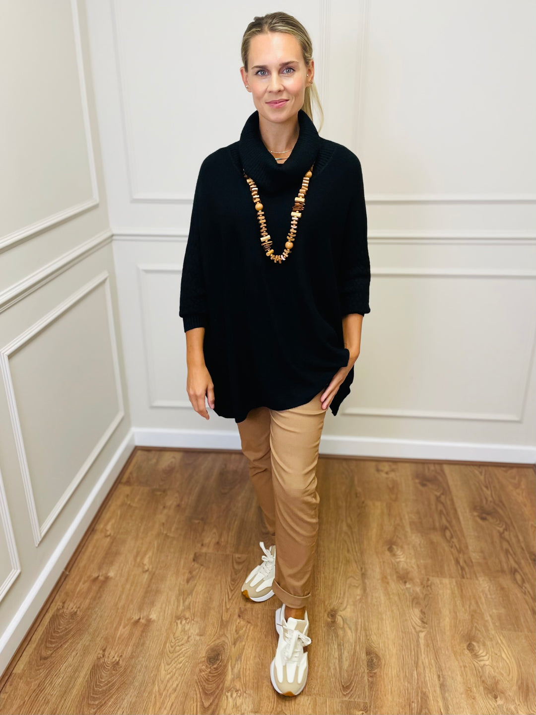 "SABRINA" Oversized Jumper-Black