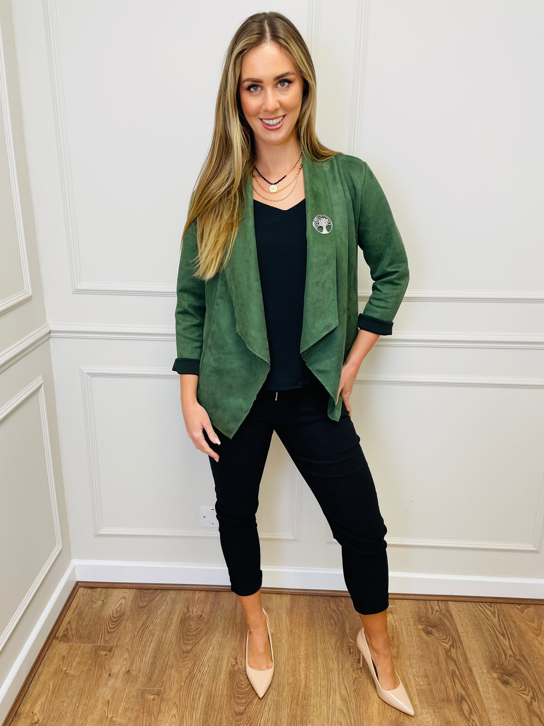 "CROSBY" Short Jacket-Green