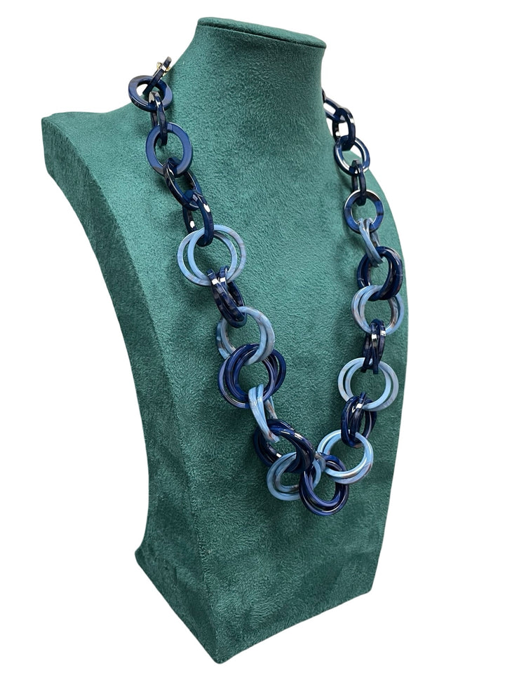 Blue Short Statement Necklace