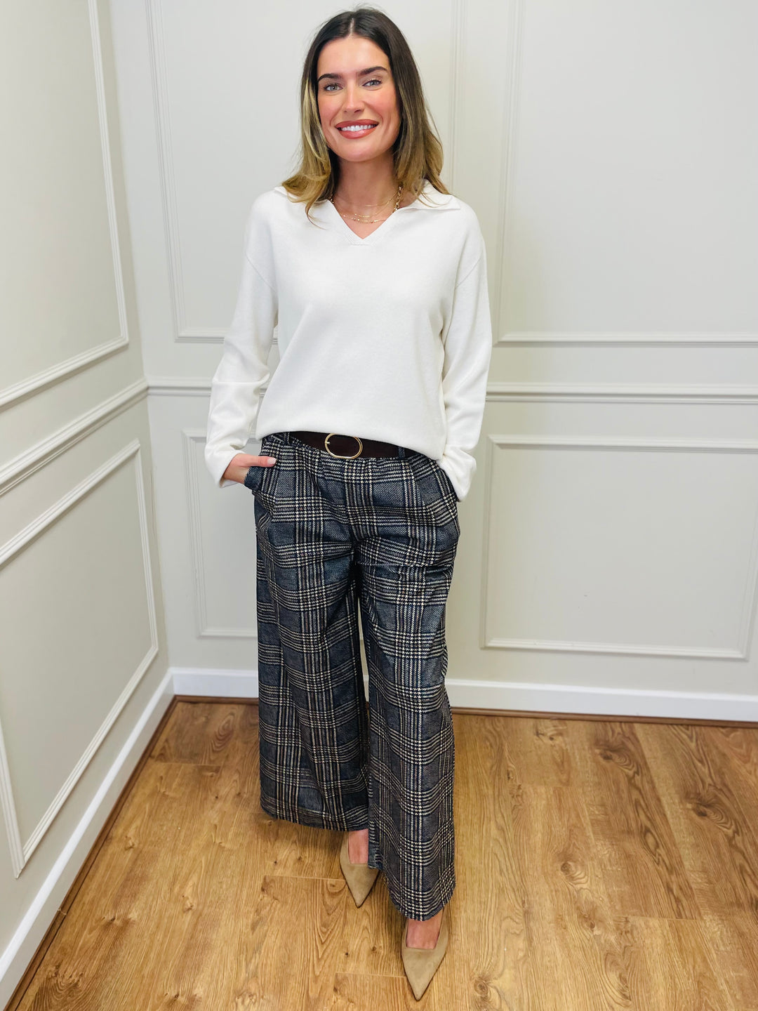 "NIKO" LUXURY Fine Knit Jumper-Cream