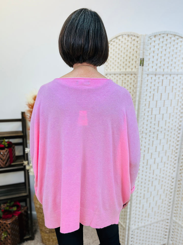 "KIKO" Super Soft Knitted Jumper-Pink