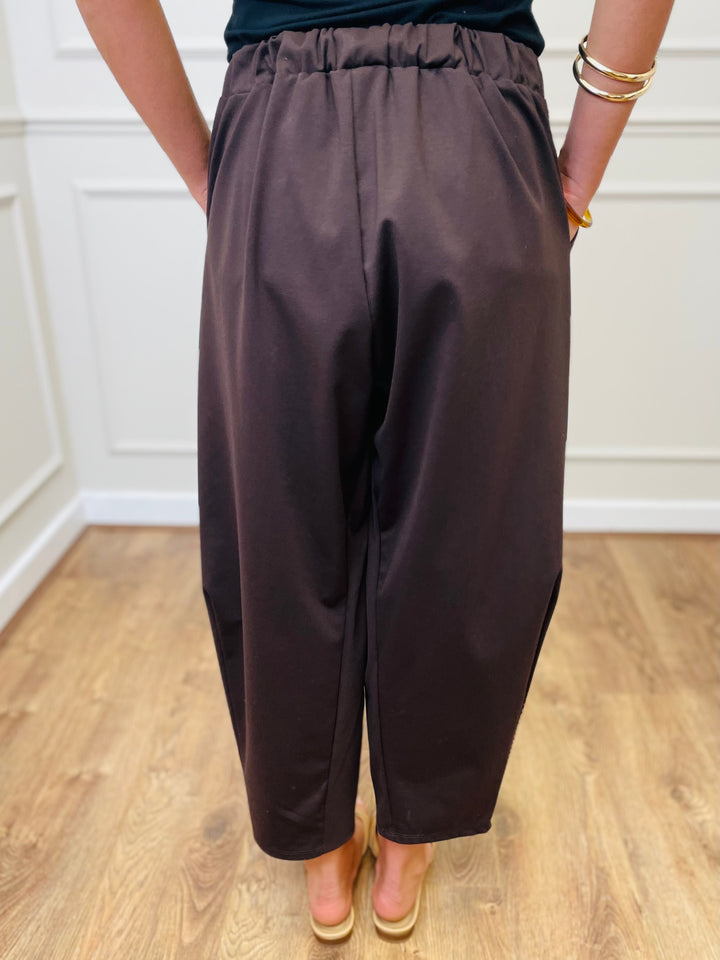 "LISA" Scuba Trousers-Brown