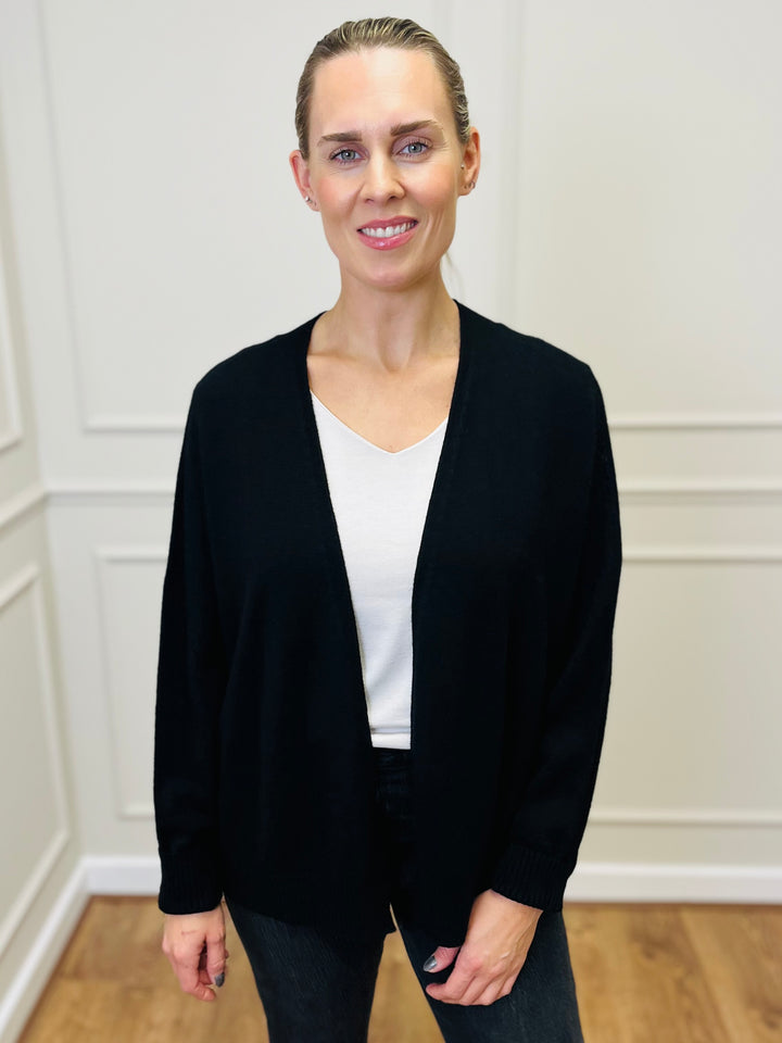 "MILA" Soft Knit Cardigan-Black