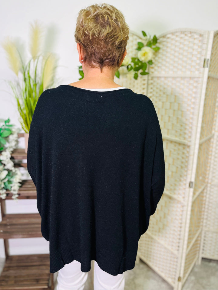 "KIKO" Super Soft Knitted Jumper-Black