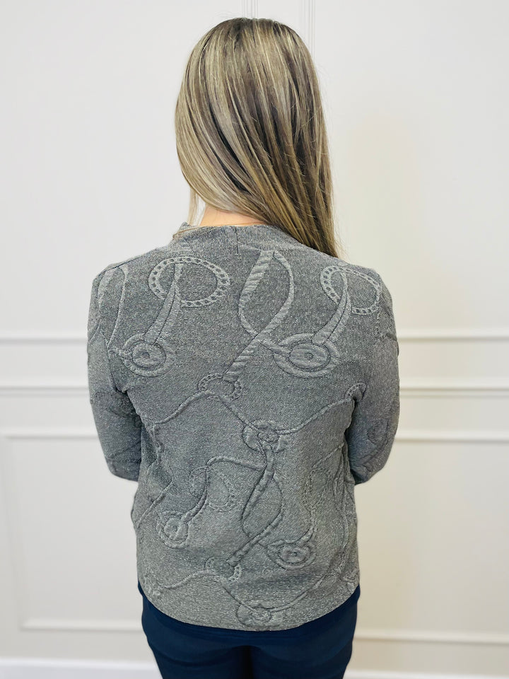 "GWYNETH" Textured Soft Knit Jacket-Green