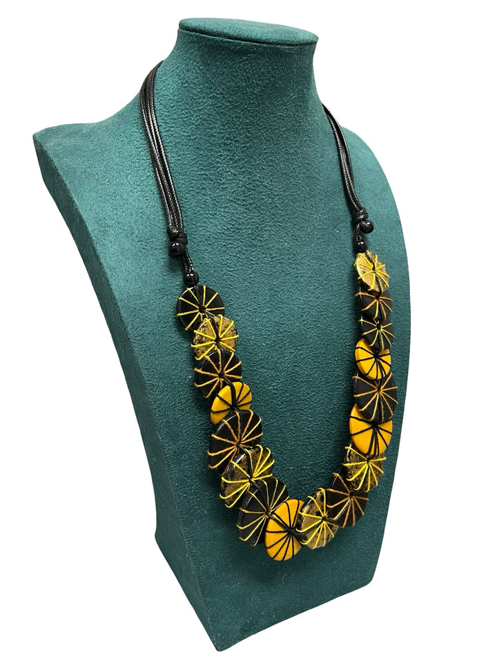 Multicolour Circle Statement Necklace