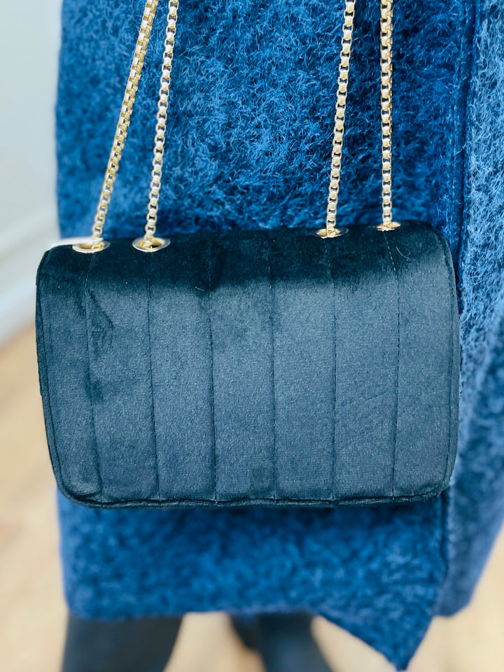 No.80 Quilted Velvet Bag-Black
