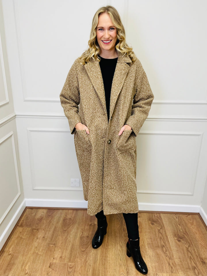 "JOSEPHINE" Longline Coat-Camel