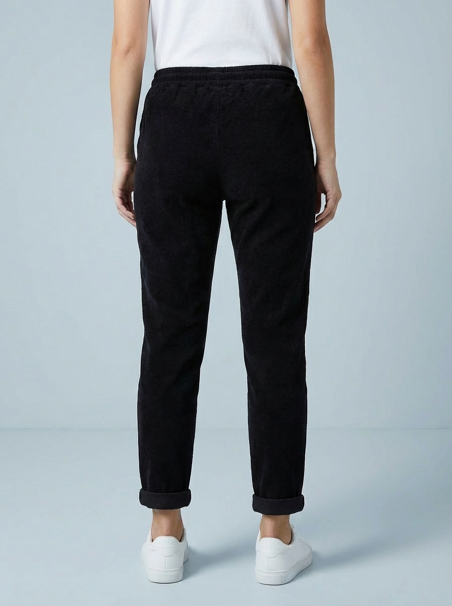 "CARMELA" Corduroy Trouser-Black