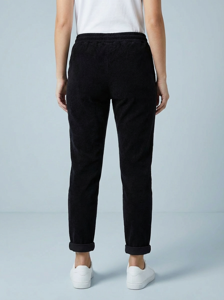 "CARMELA" Corduroy Trouser-Black