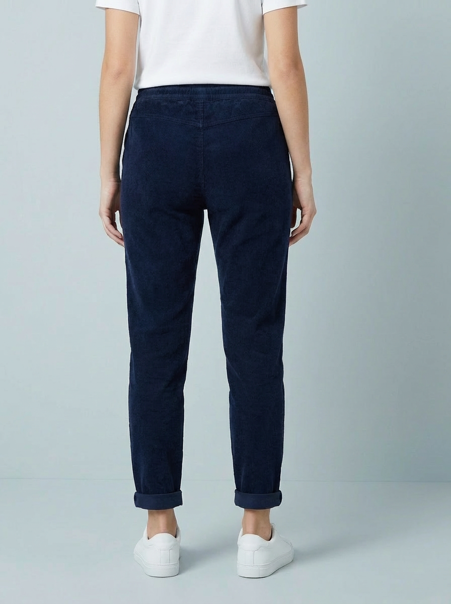 "CARMELA" Corduroy Trouser-Navy